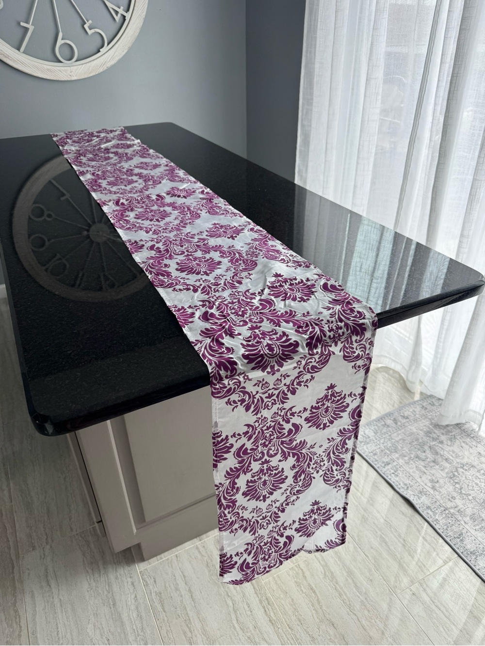 Purple Wedding Event Table Runner